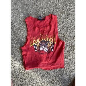Red Y2K Tank Top